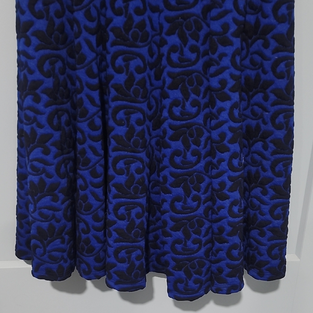 Chic Blue Patterned Mini Dress - Picture 6 of 12